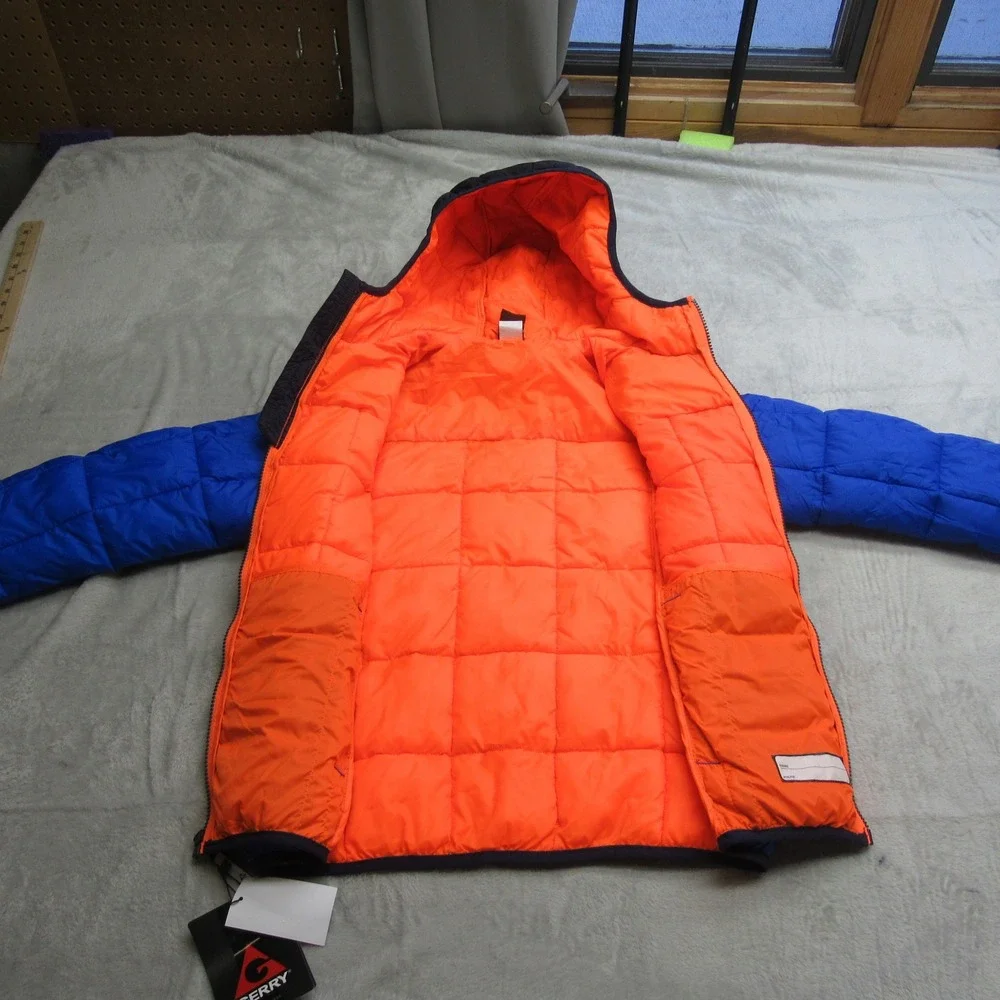 Gerry‎ Jacket Boys Medium Blue Hooded Insulated Light Pack Torque Puffer NEW